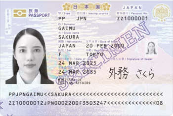 2025年旅券の顔写真
